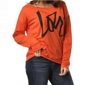 "LOVE" Orange Pullover